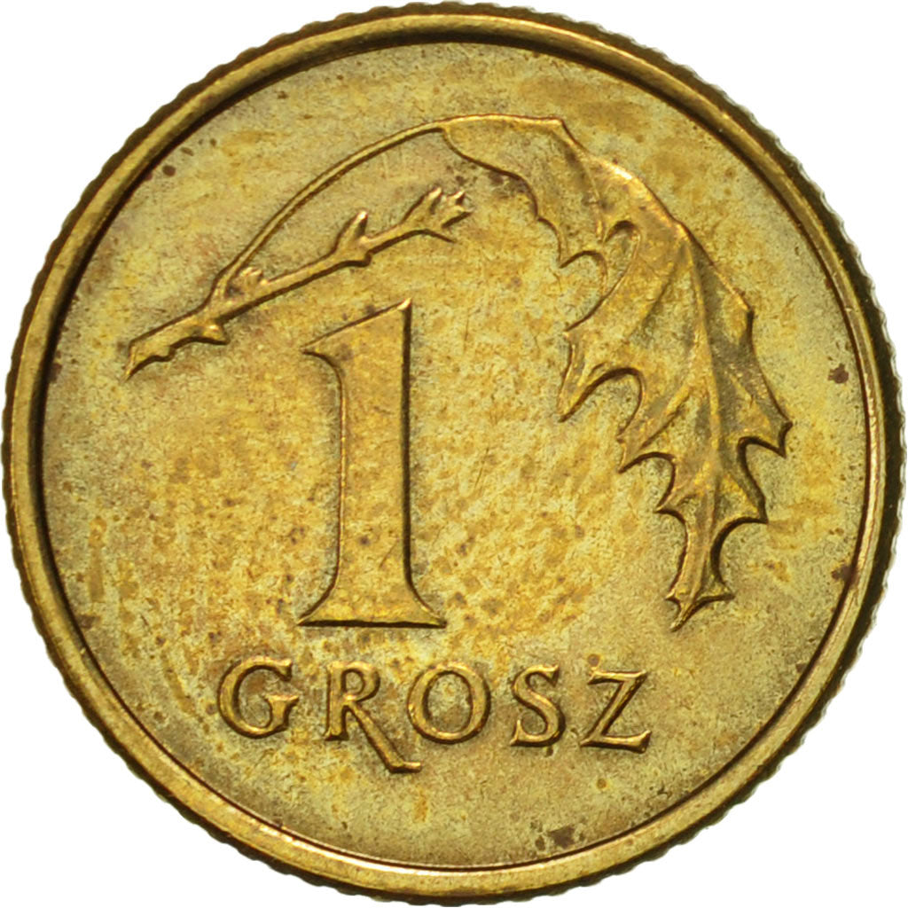 Coin, Poland, Grosz, 1992, Warsaw, AU(55-58), Brass, KM:276