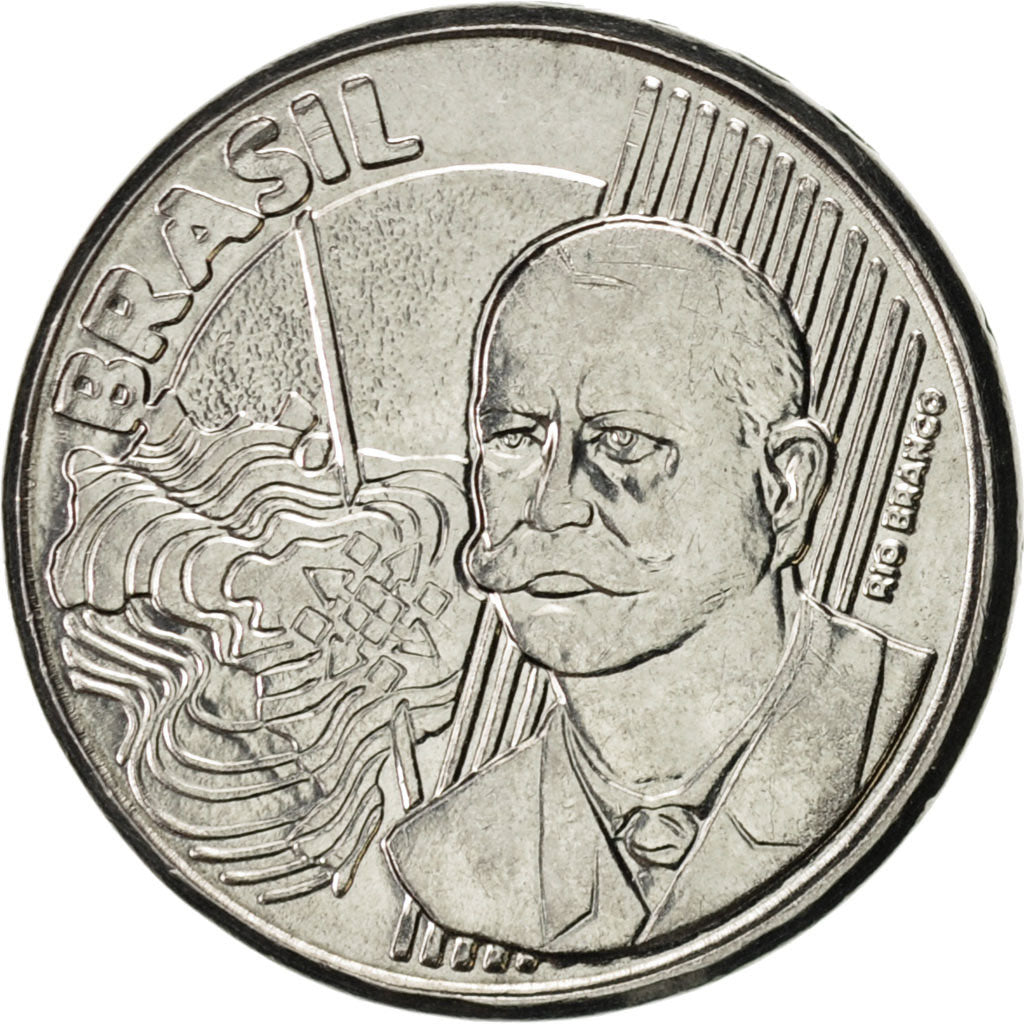 Coin, Brazil, 50 Centavos, 2003, AU(55-58), Stainless Steel, KM:651a