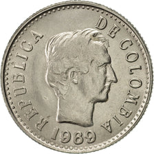 Moneta, Colombia, 20 Centavos, 1969, AU(55-58), Nikiel powlekany stalą, KM:227