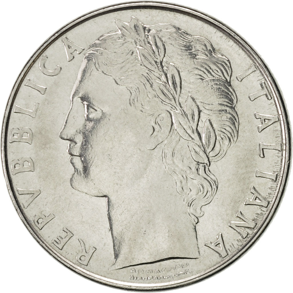 Coin, Italy, 100 Lire, 1982, Rome, AU(55-58), Stainless Steel, KM:96.1