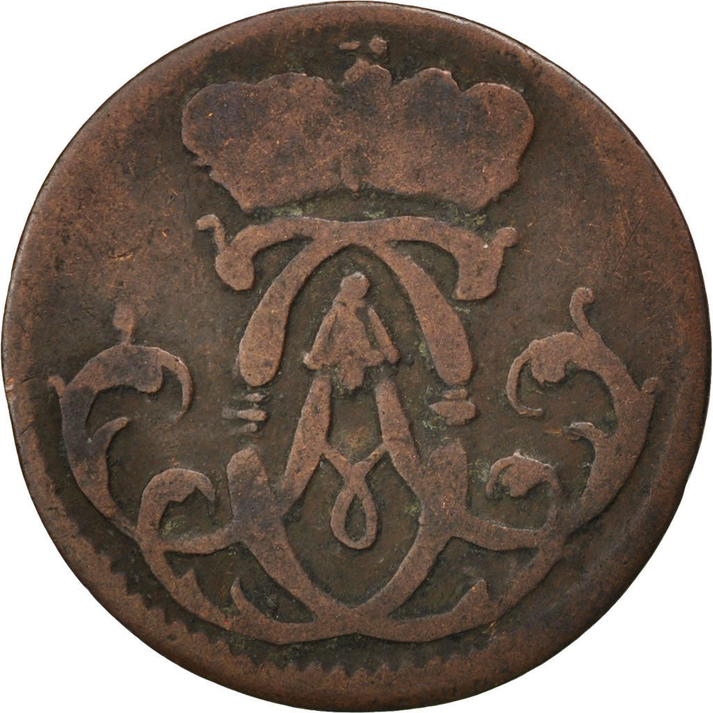 GERMAN STATES, 1/4 St, 1741, KM #135.1, EF(40-45), Copper, 6.95