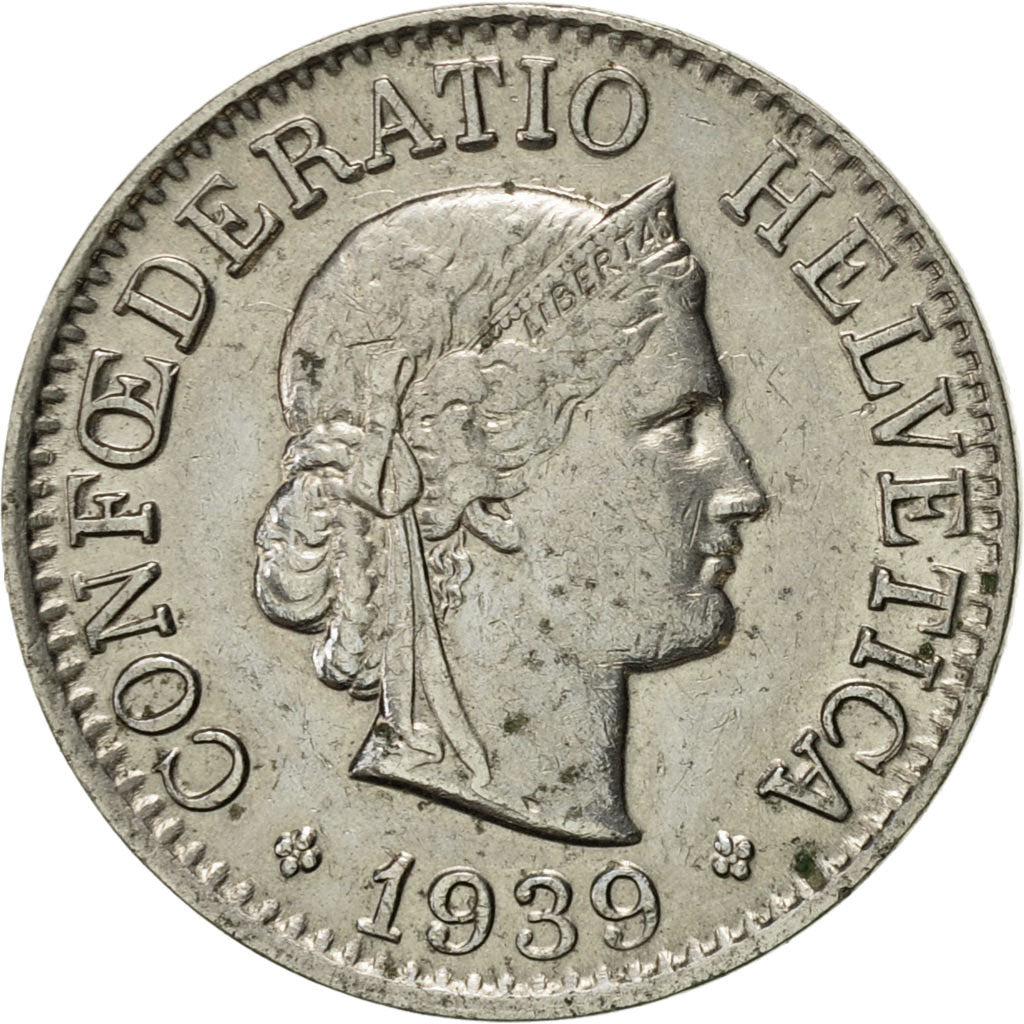 Moneta, Svizzera, 10 Rappen, 1939, Bern, BB+, Nichel, KM:27b