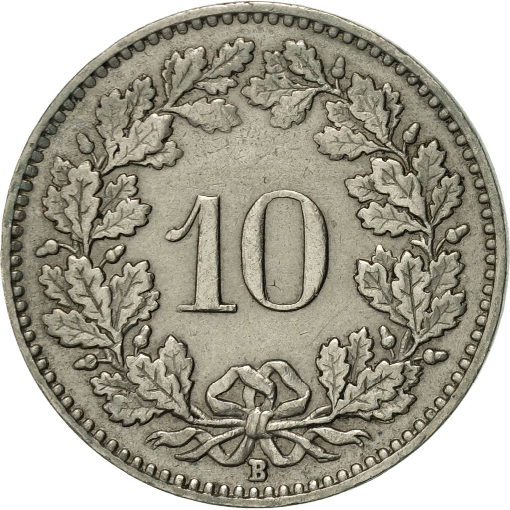 Coin, Switzerland, 10 Rappen, 1953, Bern, AU(50-53), Copper-nickel, KM:27