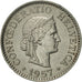 Moneta, Svizzera, 10 Rappen, 1957, Bern, BB+, Rame-nichel, KM:27