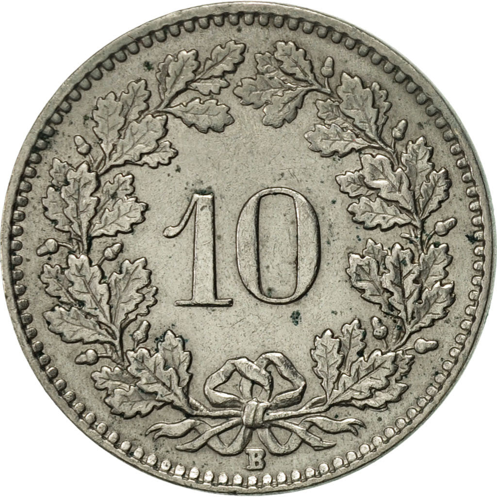 Coin, Switzerland, 10 Rappen, 1961, Bern, AU(50-53), Copper-nickel, KM:27
