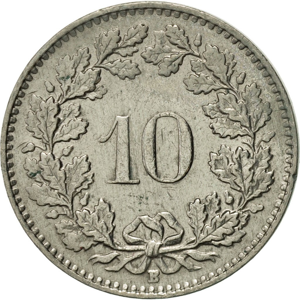 Coin, Switzerland, 10 Rappen, 1962, Bern, AU(50-53), Copper-nickel, KM:27