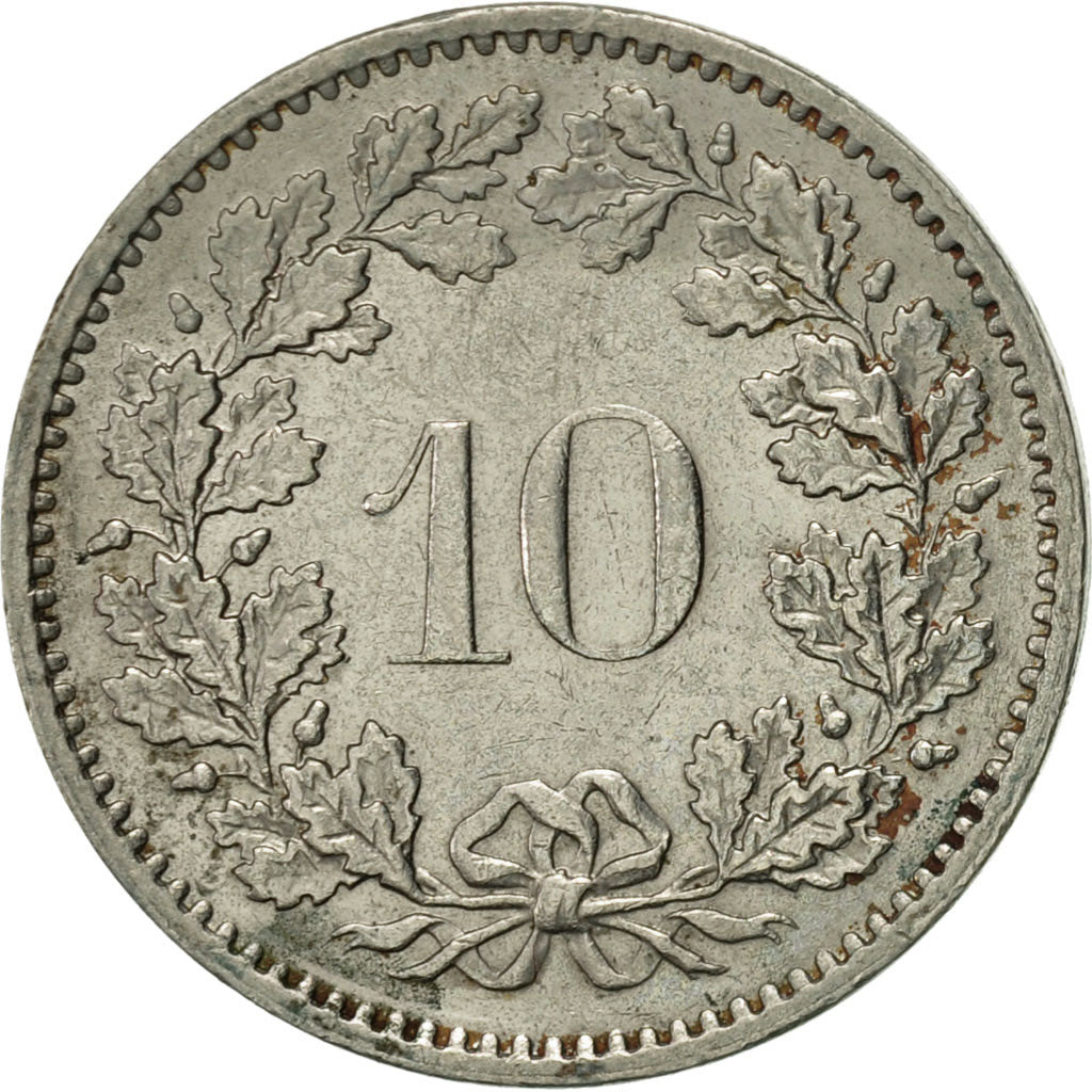 Coin, Switzerland, 10 Rappen, 1972, Bern, AU(50-53), Copper-nickel, KM:27