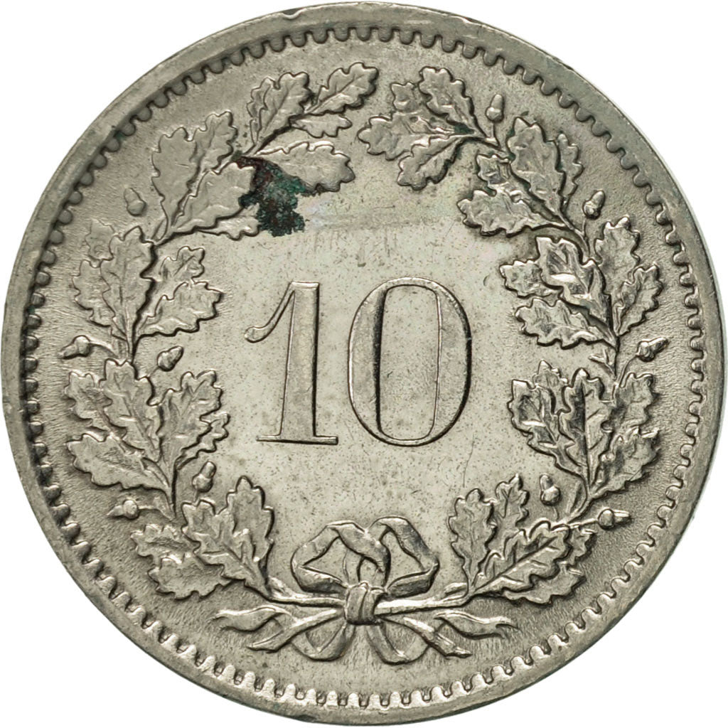 Coin, Switzerland, 10 Rappen, 1970, Bern, AU(50-53), Copper-nickel, KM:27