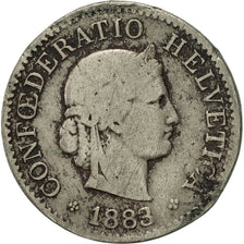 Coin, Switzerland, 5 Rappen, 1883, Bern, VF(20-25), Copper-nickel, KM:26