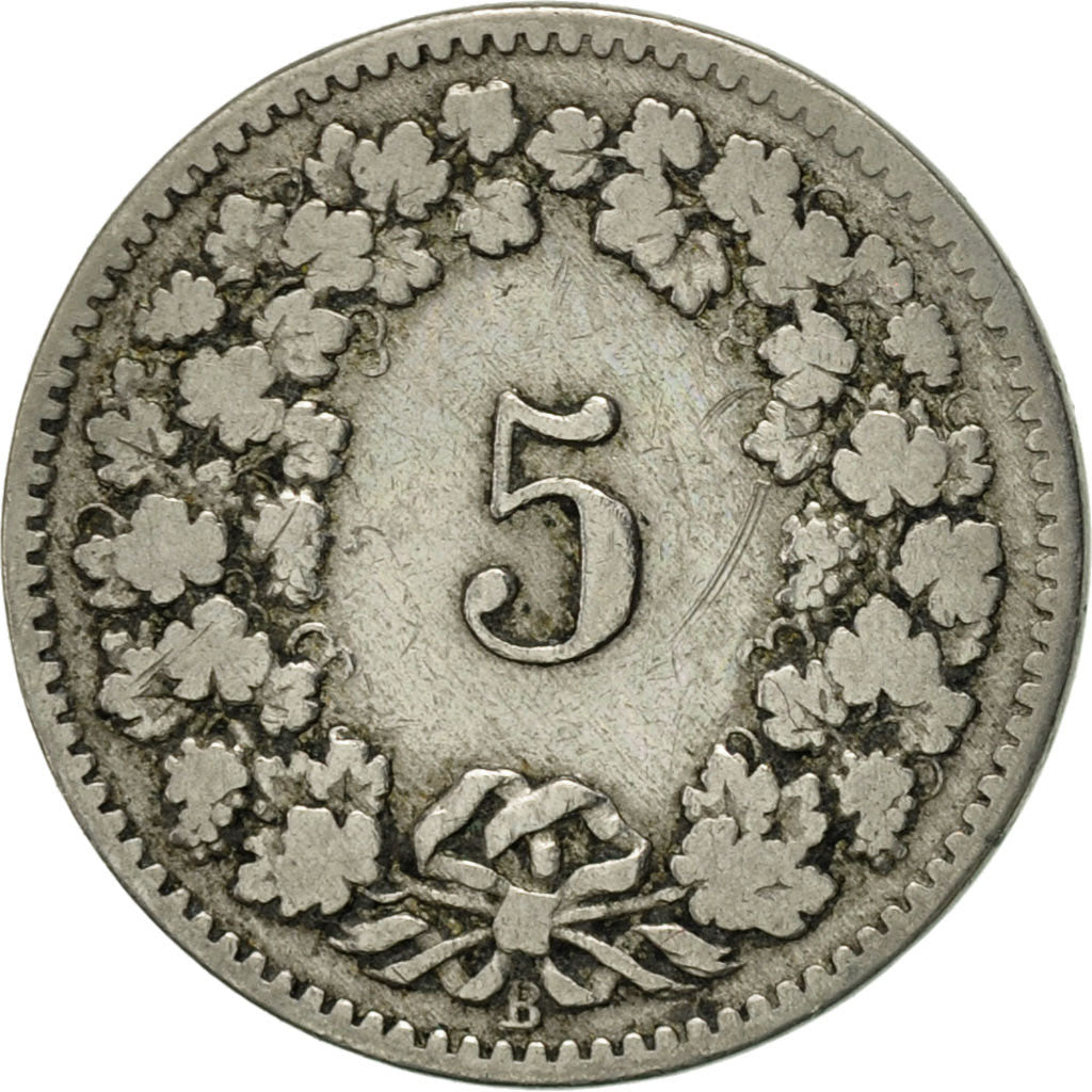 Münze, Schweiz, 5 Rappen, 1888, Bern, S, Copper-nickel, KM:26