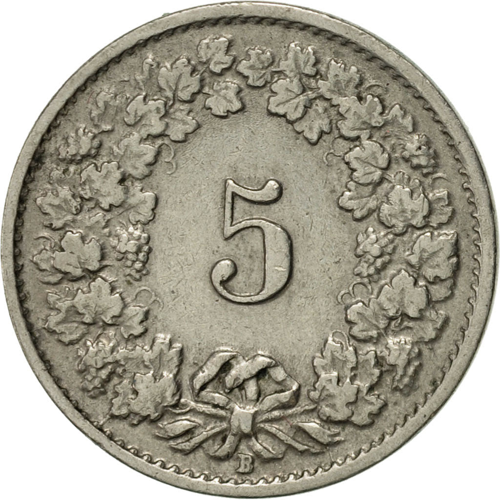 Coin, Switzerland, 5 Rappen, 1920, Bern, VF(20-25), Copper-nickel, KM:26