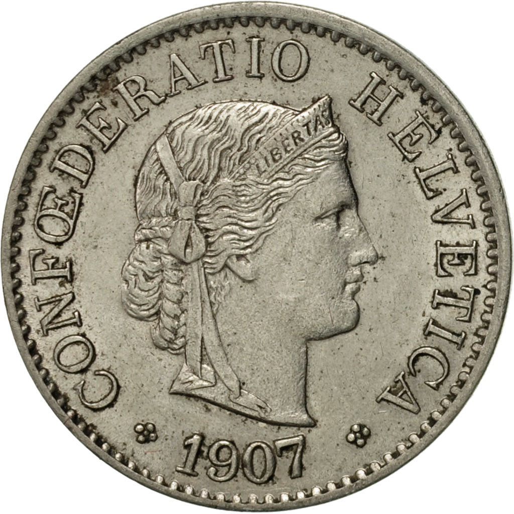 Monnaie, Suisse, 5 Rappen, 1907, Bern, TTB+, Copper-nickel, KM:26