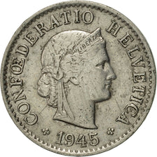 Switzerland, 5 Rappen, 1945, Bern, AU(50-53), Copper-nickel, KM:26