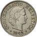 Coin, Switzerland, 5 Rappen, 1942, Bern, AU(50-53), Copper-nickel, KM:26