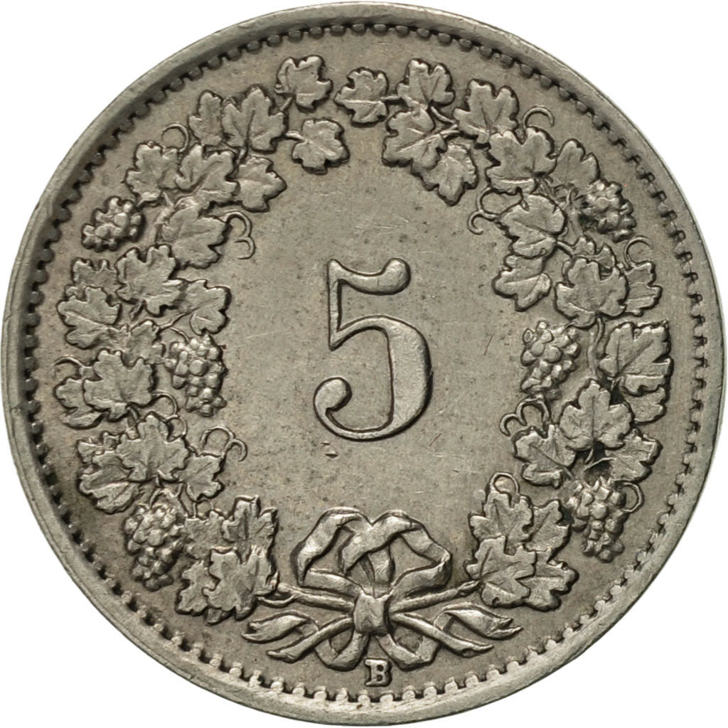 Coin, Switzerland, 5 Rappen, 1950, Bern, AU(50-53), Copper-nickel, KM:26