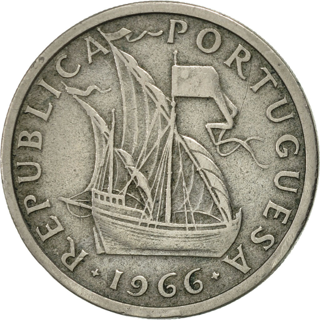 Monnaie, Portugal, 5 Escudos, 1966, TTB+, Copper-nickel, KM:591