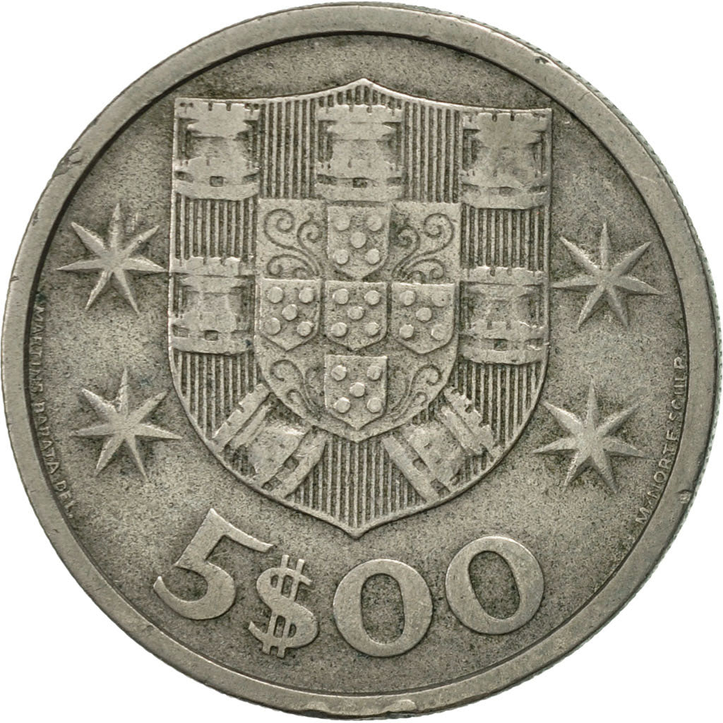 Monnaie, Portugal, 5 Escudos, 1966, TTB+, Copper-nickel, KM:591