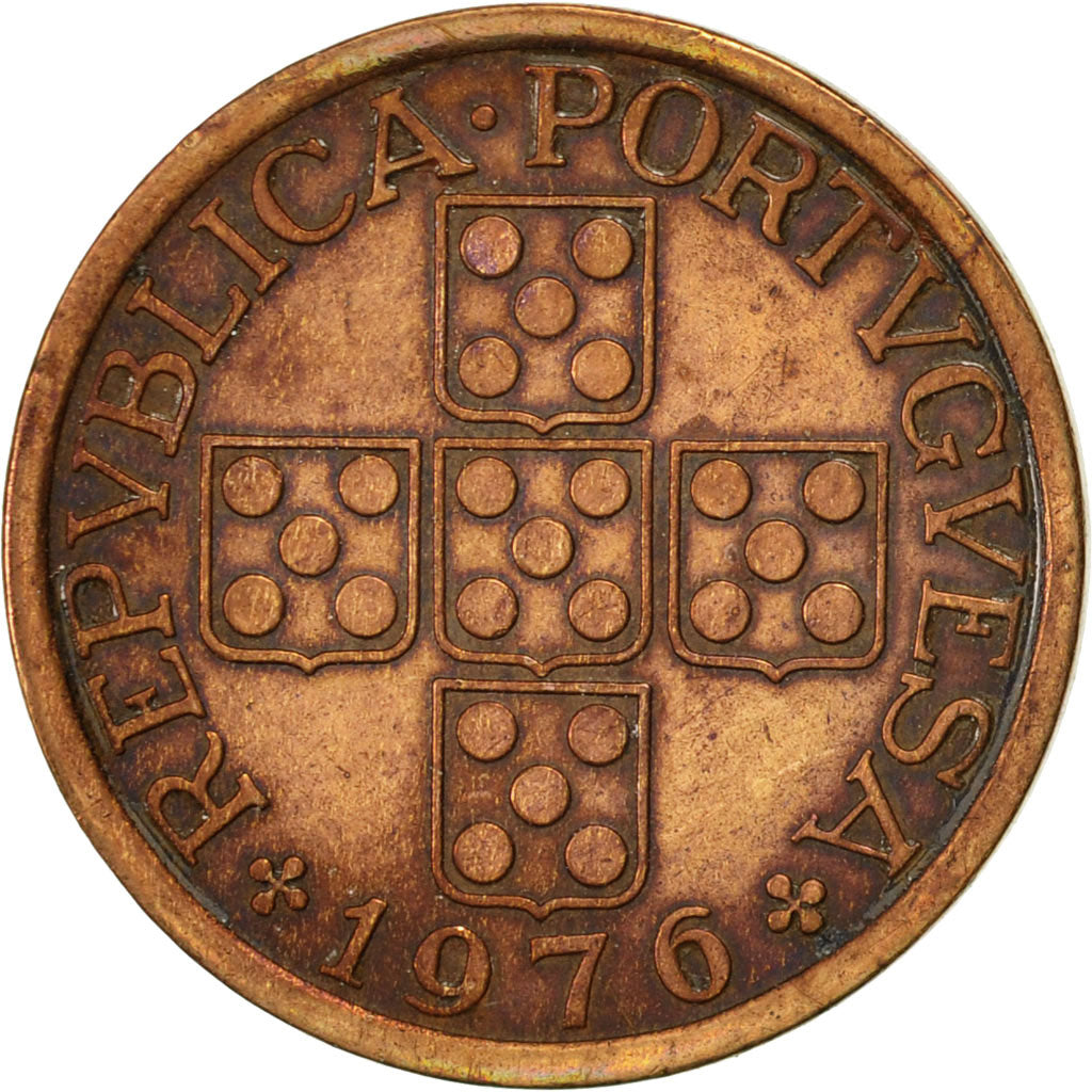 Coin, Portugal, 50 Centavos, 1976, EF(40-45), Bronze, KM:596