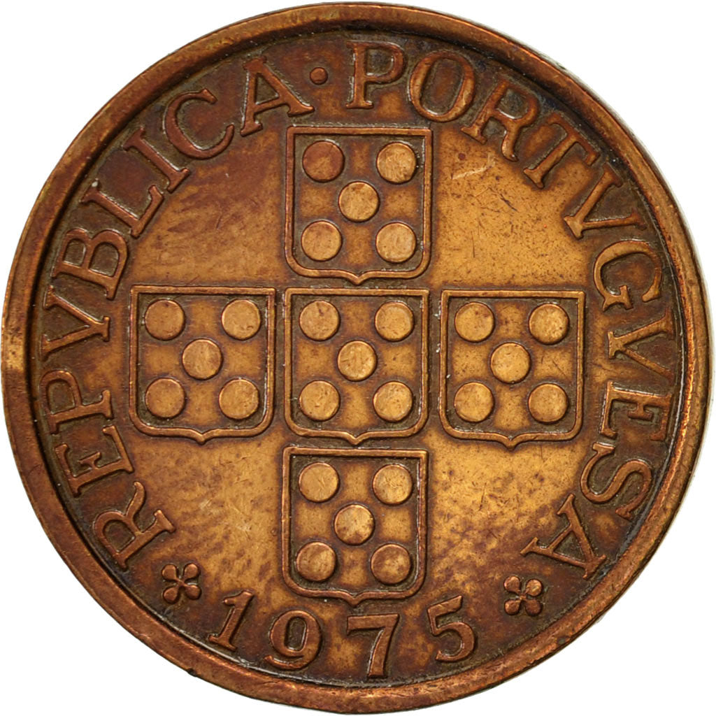 Coin, Portugal, 50 Centavos, 1975, EF(40-45), Bronze, KM:596