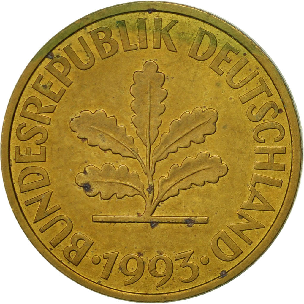 Monnaie, République fédérale allemande, 10 Pfennig, 1993, Karlsruhe, TTB+