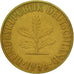 Coin, GERMANY - FEDERAL REPUBLIC, 10 Pfennig, 1966, Karlsruhe, AU(50-53), Brass