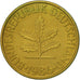 Coin, GERMANY - FEDERAL REPUBLIC, 10 Pfennig, 1986, Stuttgart, AU(50-53), Brass