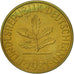 Monnaie, République fédérale allemande, 10 Pfennig, 1981, Munich, TTB+, Brass