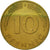 Moneda, ALEMANIA - REPÚBLICA FEDERAL, 10 Pfennig, 1980, Stuttgart, MBC+, Latón