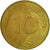 Moneda, ALEMANIA - REPÚBLICA FEDERAL, 10 Pfennig, 1980, Hambourg, MBC+, Latón