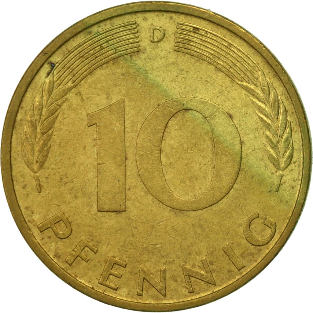 Moneta, GERMANIA - REPUBBLICA FEDERALE, 10 Pfennig, 1971, Munich, BB, Acciaio