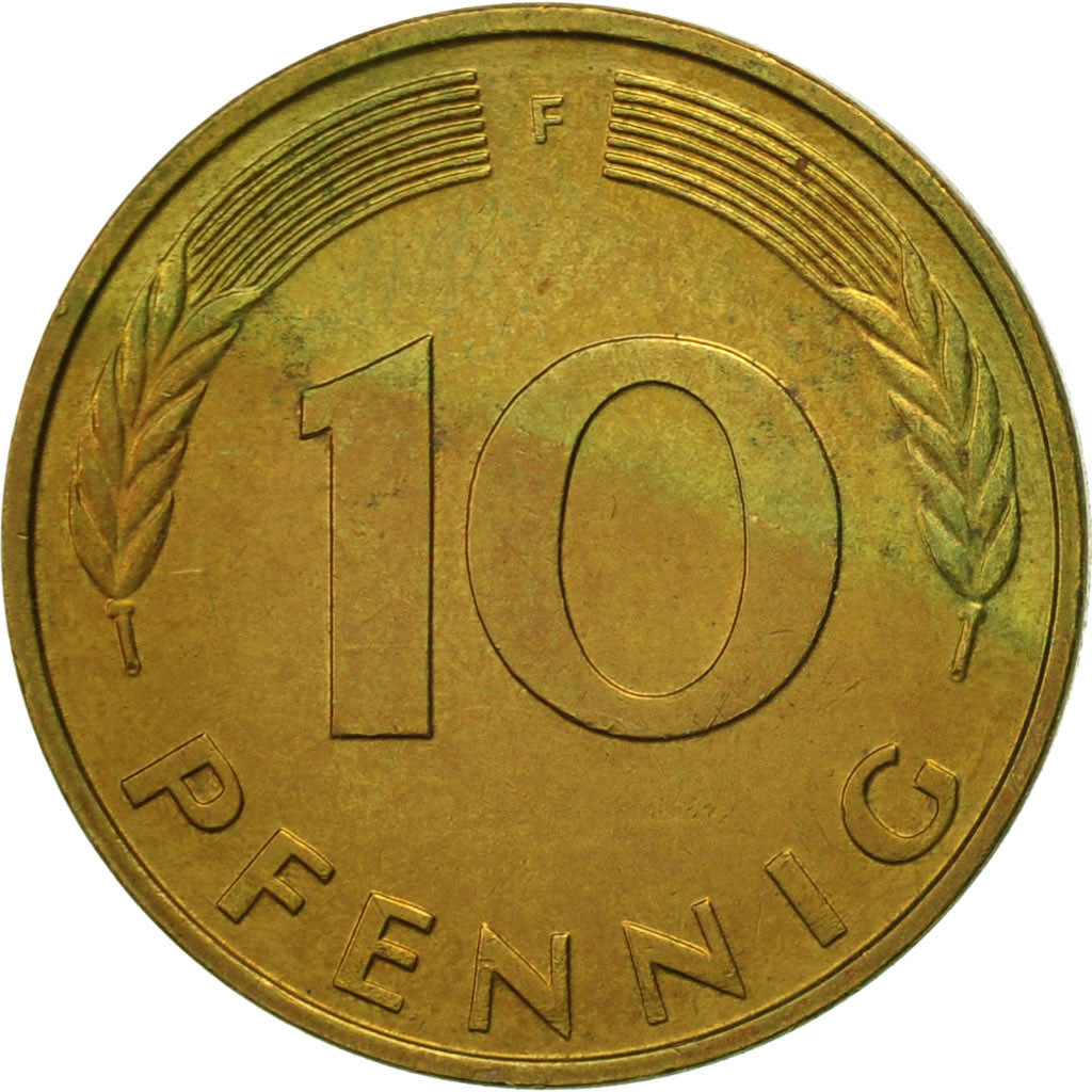 Monnaie, République fédérale allemande, 10 Pfennig, 1976, Stuttgart, TTB+