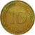 Moneda, ALEMANIA - REPÚBLICA FEDERAL, 10 Pfennig, 1976, Stuttgart, MBC+, Latón