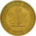 Munten, Federale Duitse Republiek, 10 Pfennig, 1976, Karlsruhe, ZF+, Brass Clad