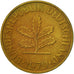 Munten, Federale Duitse Republiek, 10 Pfennig, 1979, Stuttgart, ZF+, Brass Clad