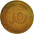 Coin, GERMANY - FEDERAL REPUBLIC, 10 Pfennig, 1979, Stuttgart, AU(50-53), Brass
