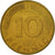 Moneda, ALEMANIA - REPÚBLICA FEDERAL, 10 Pfennig, 1978, Hambourg, MBC+, Latón