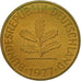 Coin, GERMANY - FEDERAL REPUBLIC, 10 Pfennig, 1977, Karlsruhe, AU(50-53), Brass