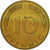 Moneda, ALEMANIA - REPÚBLICA FEDERAL, 10 Pfennig, 1977, Karlsruhe, MBC+, Latón