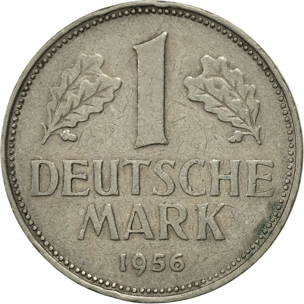 Münze, Bundesrepublik Deutschland, Mark, 1956, Munich, SS+, Copper-nickel