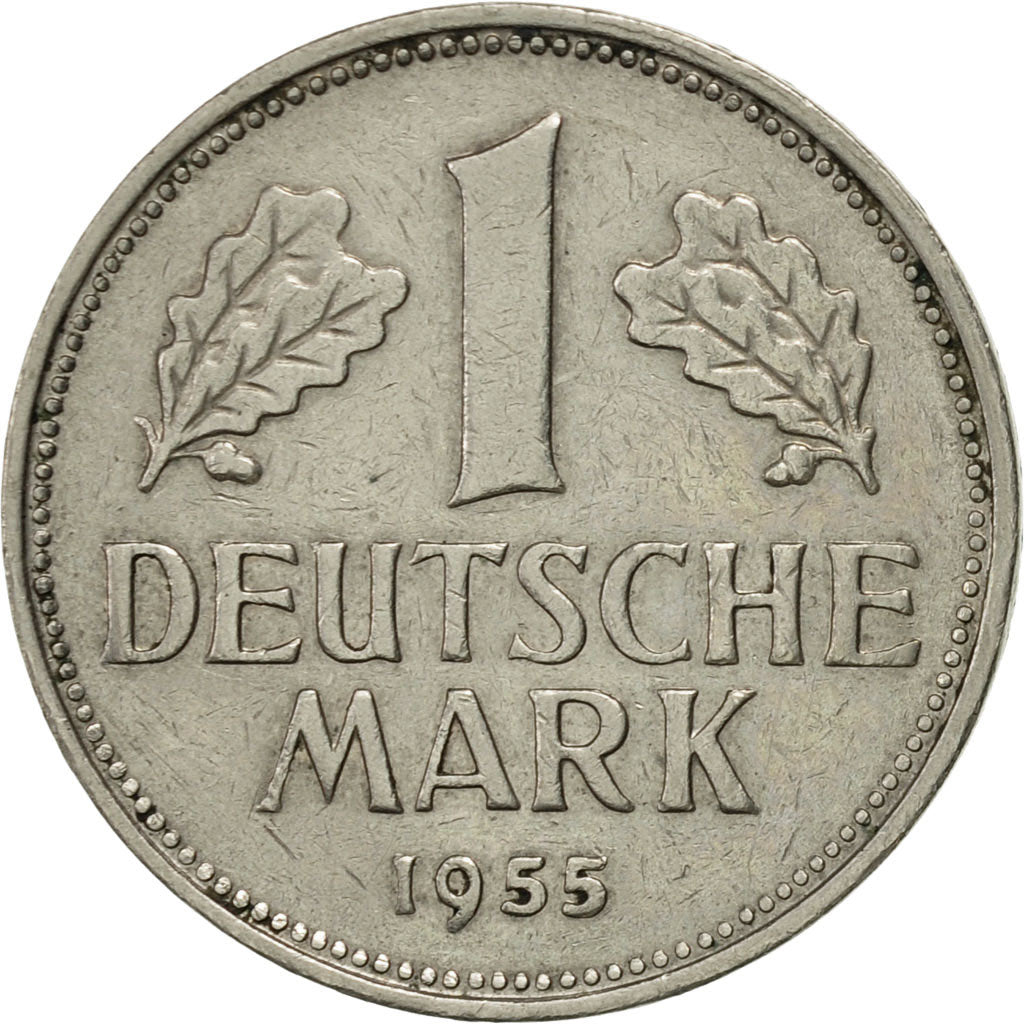 Coin, GERMANY - FEDERAL REPUBLIC, Mark, 1955, Hambourg, AU(50-53)