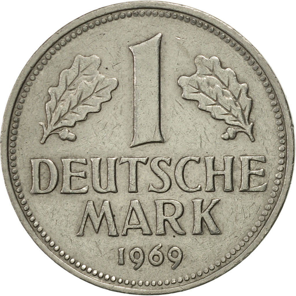 Coin, GERMANY - FEDERAL REPUBLIC, Mark, 1969, Stuttgart, AU(50-53)