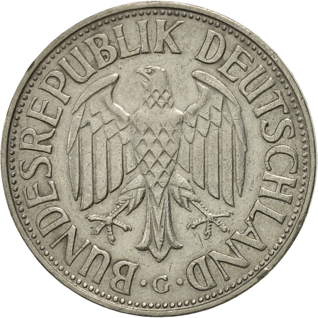 Coin, GERMANY - FEDERAL REPUBLIC, Mark, 1967, Karlsruhe, AU(50-53)