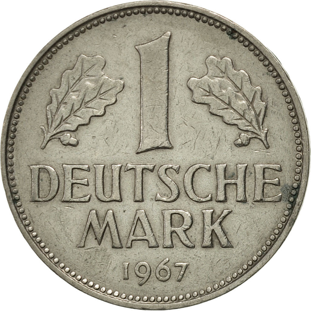 Coin, GERMANY - FEDERAL REPUBLIC, Mark, 1967, Karlsruhe, AU(50-53)