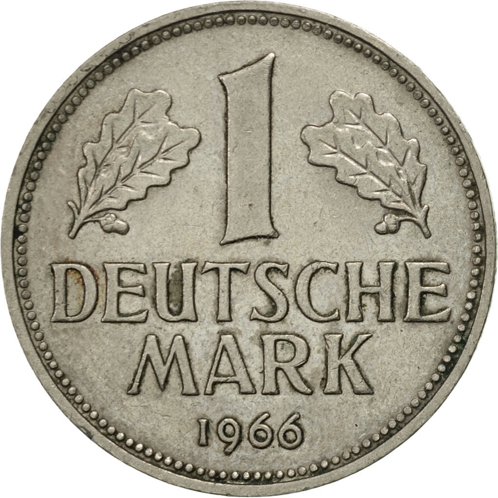 Coin, GERMANY - FEDERAL REPUBLIC, Mark, 1966, Stuttgart, AU(50-53)