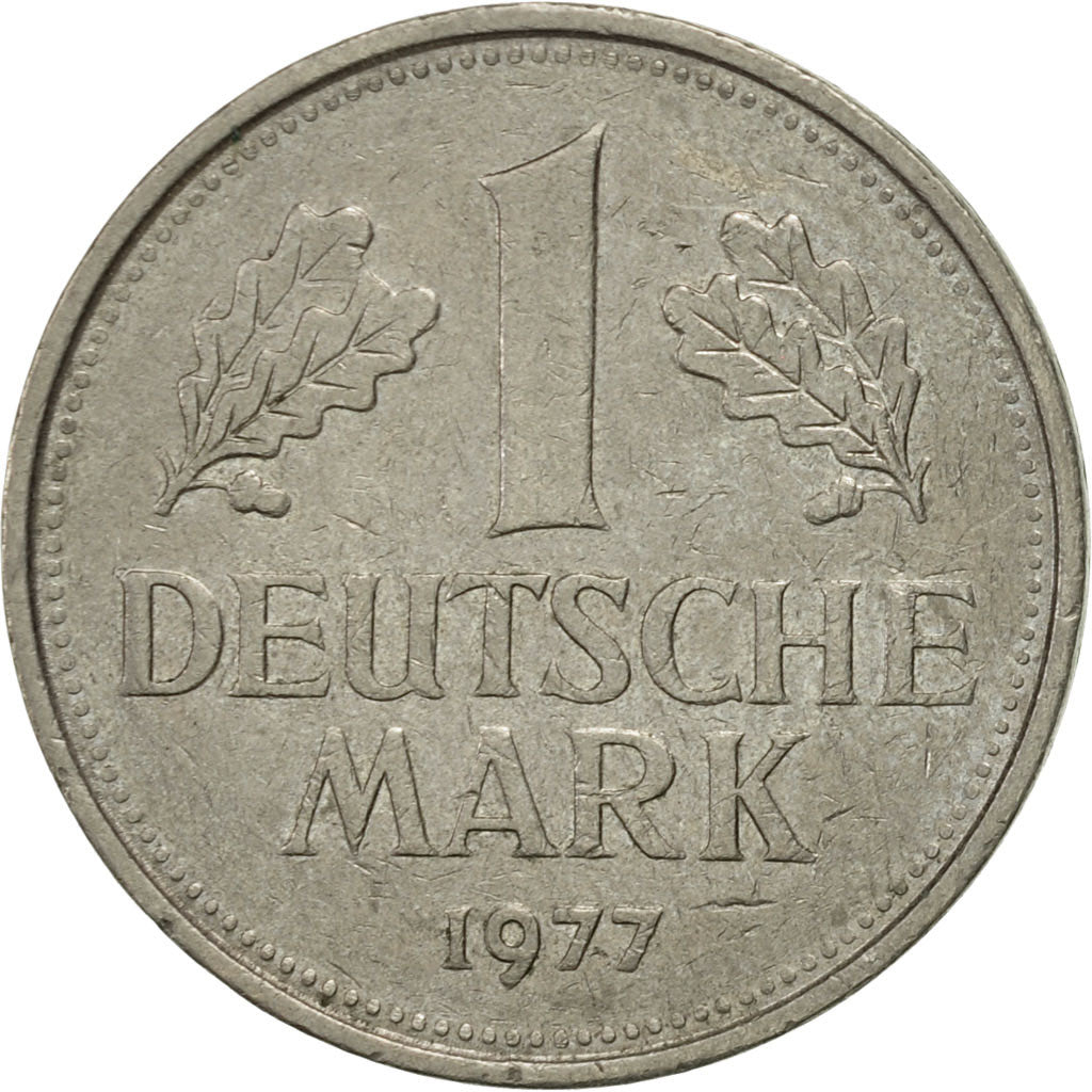 Coin, GERMANY - FEDERAL REPUBLIC, Mark, 1977, Karlsruhe, AU(50-53)
