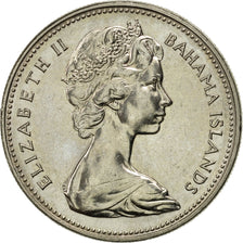 Coin, Bahamas, Elizabeth II, 25 Cents, 1969, Franklin Mint, AU(55-58), Nickel