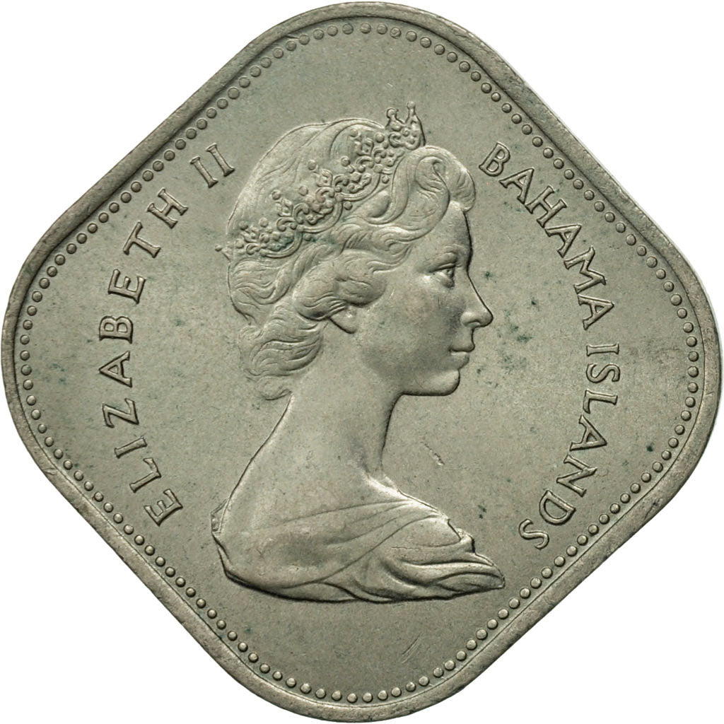 Coin, Bahamas, Elizabeth II, 50 Cents, 1969, Franklin Mint, AU(55-58), Silver