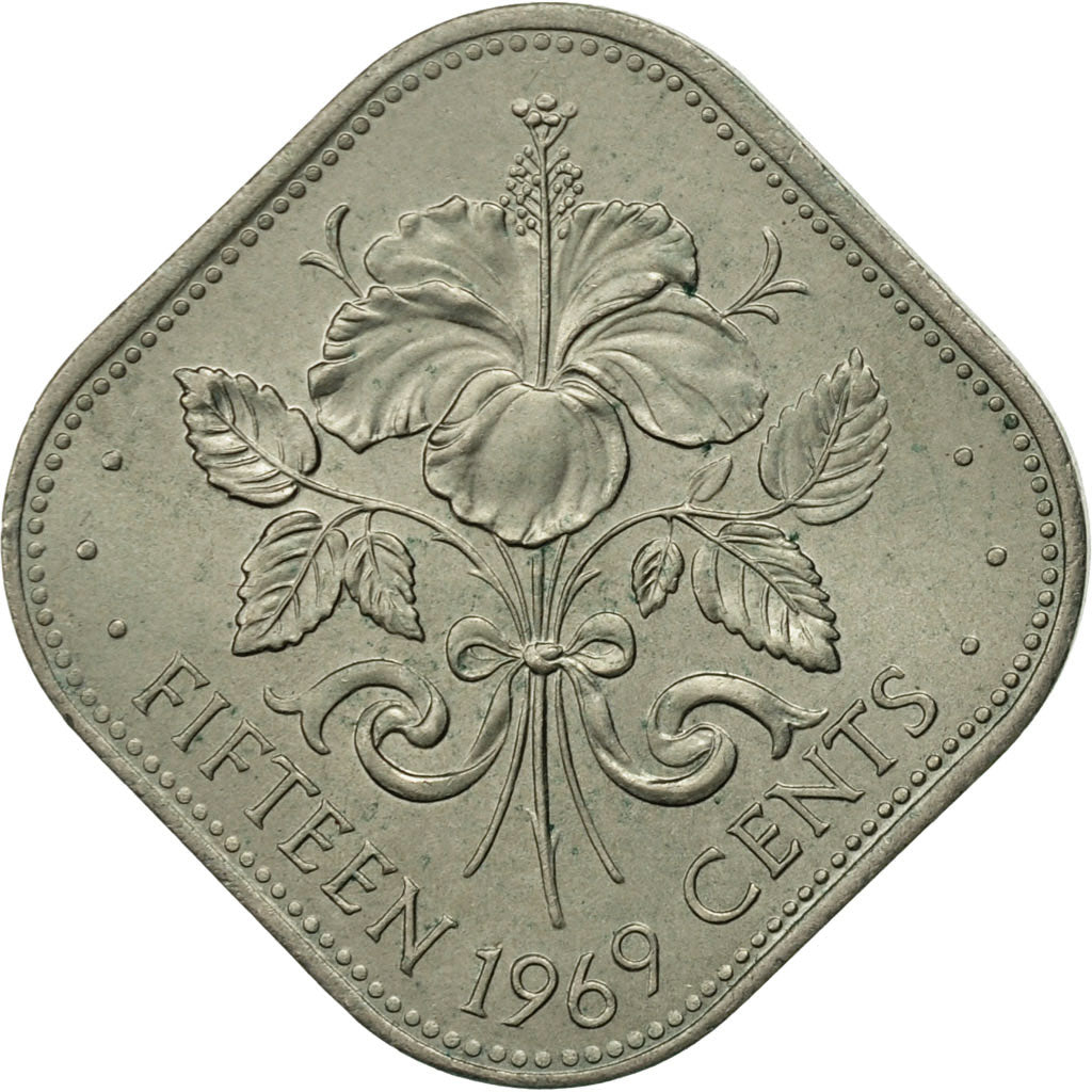 Coin, Bahamas, Elizabeth II, 50 Cents, 1969, Franklin Mint, AU(55-58), Silver