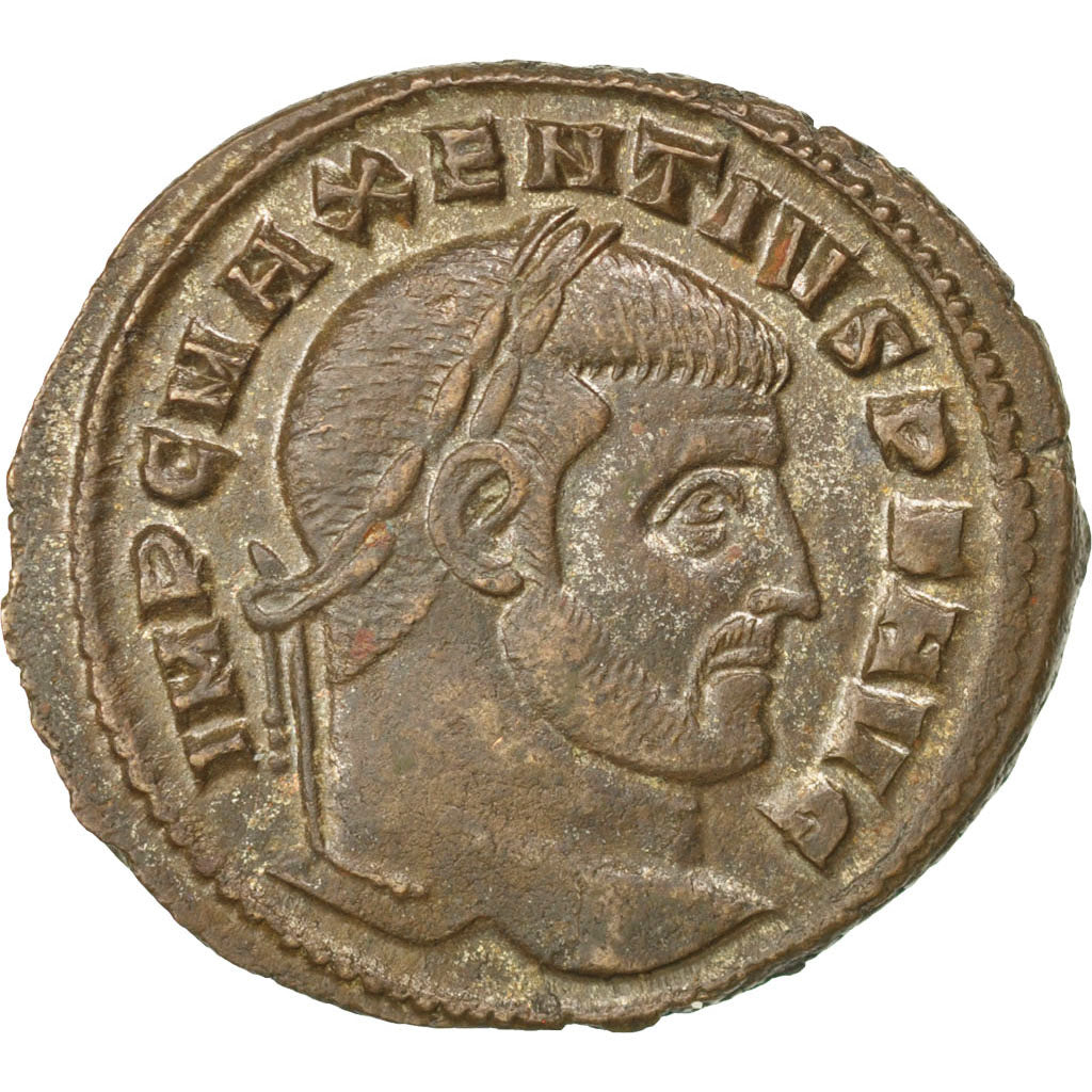 Maxentius, Follis, Ostia, AU(55-58), Bronze, RIC #35, 6.41