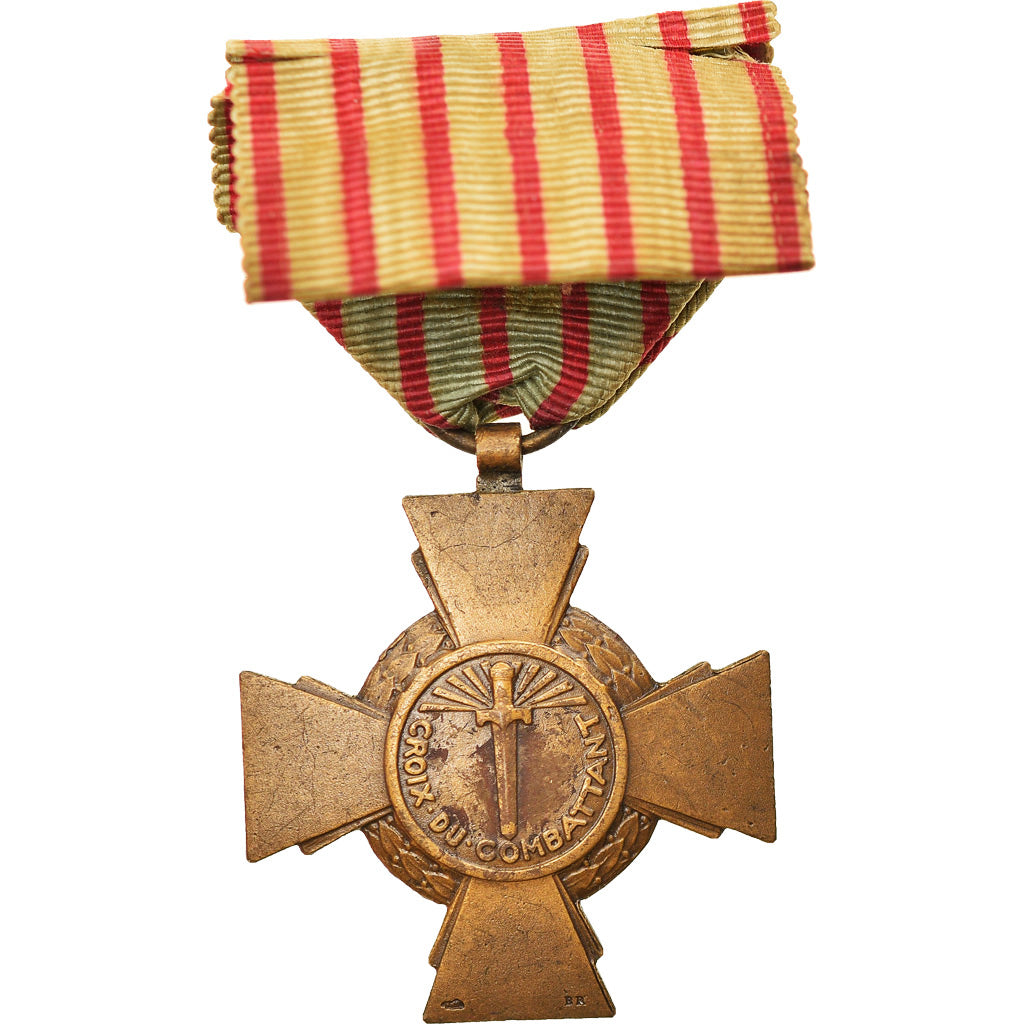 France, Croix du Combattant, Medal, 1914-1918, Very Good Quality, Bronze, 36